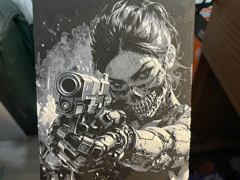 Cyborg Woman with a Gun