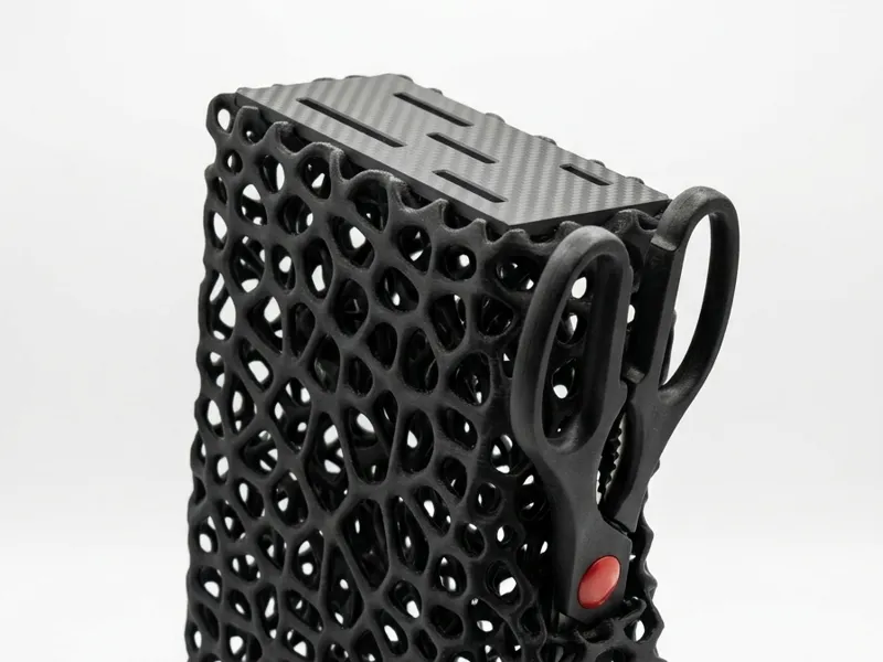 Modern Voronoi Kitchen Knife Block - Art peace