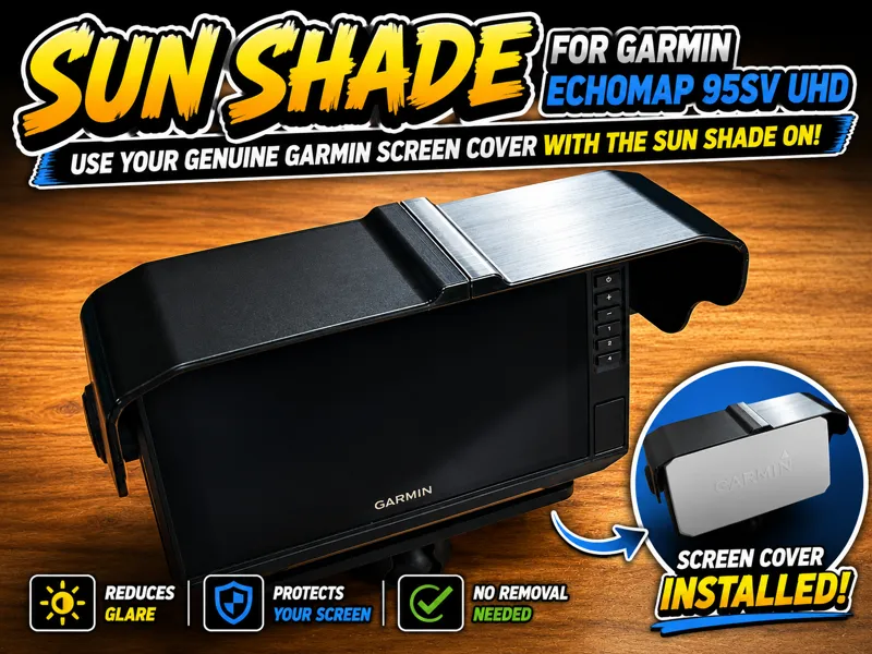 Garmin ECHOMAP 95SV Sun Shade - OEM Cover Ready