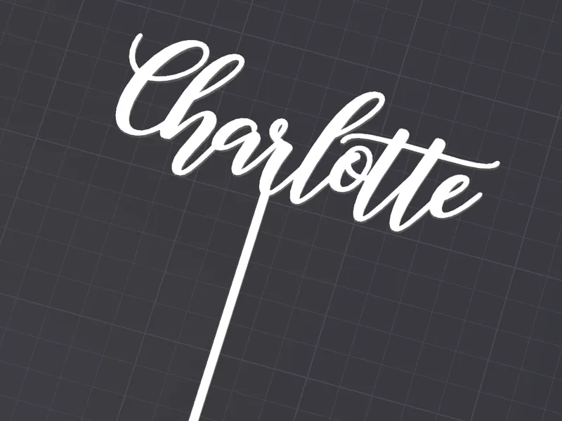 Charlotte - Birthday Cake Topper