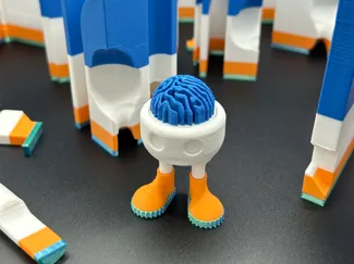 Print in Place Brain Bot (fidget) Puzzle Box