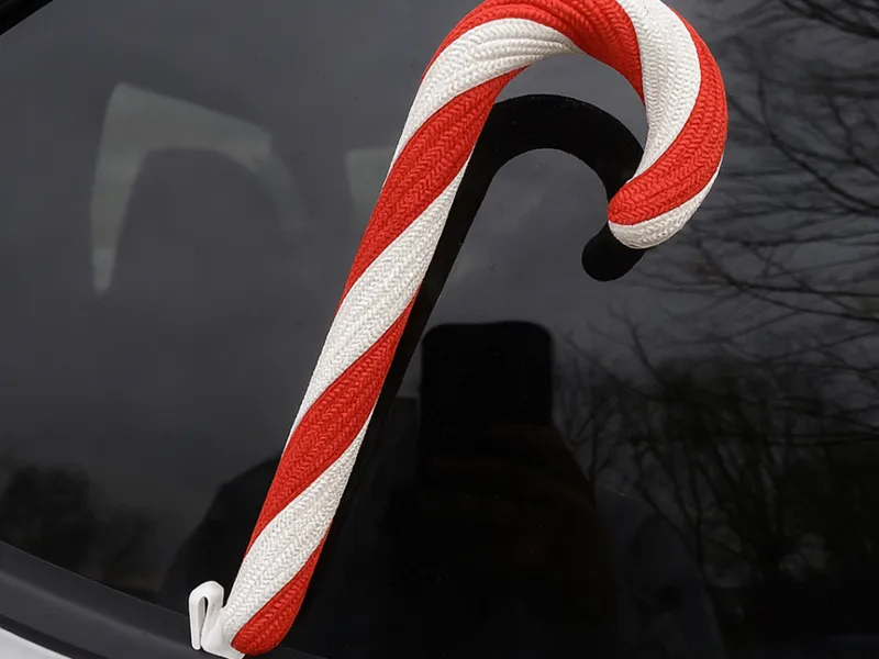 Candy Cane Christmas Decoration - Car Window