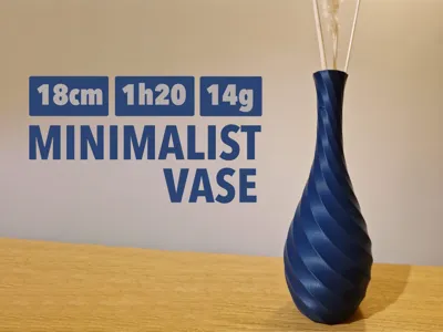 Minimalist vase for dry plants