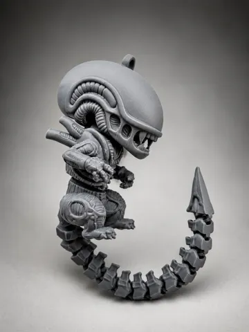 Modelo para impresión 3D: Cute Mini Articulated Xenomorph — vista de referencia 3