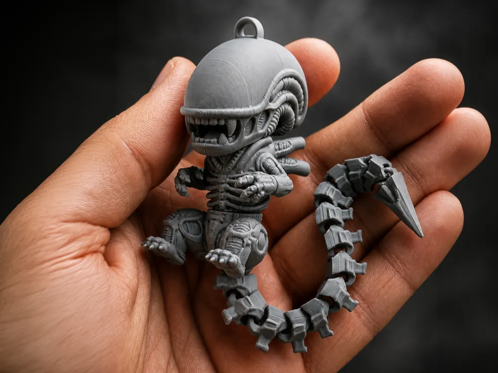 Modelo para impresión 3D: Cute Mini Articulated Xenomorph. Referencia del modelo original.