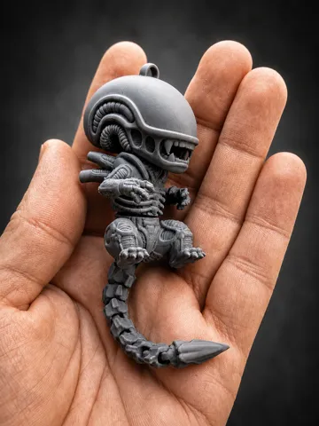 Modelo para impresión 3D: Cute Mini Articulated Xenomorph — vista de referencia 4