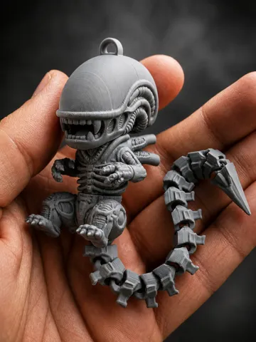 Modelo para impresión 3D: Cute Mini Articulated Xenomorph — vista de referencia 2