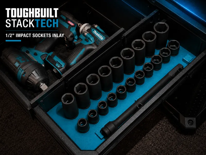 ToughBuilt StackTech - 1/2" impact sockets inlay