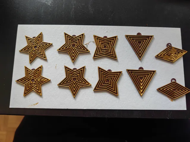 Earrings - Polygon Star Lines