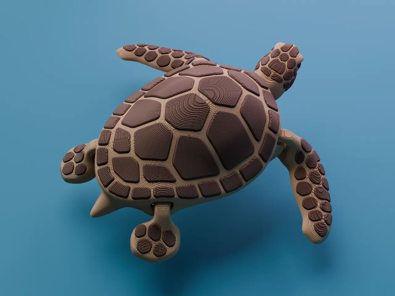 Articulated Sea Turtle (singlecolor & multicolor) view 2