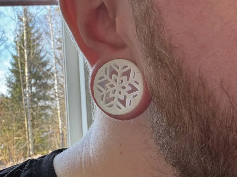 Ear Gauges 6-50mm Snowflake Multiple Plates