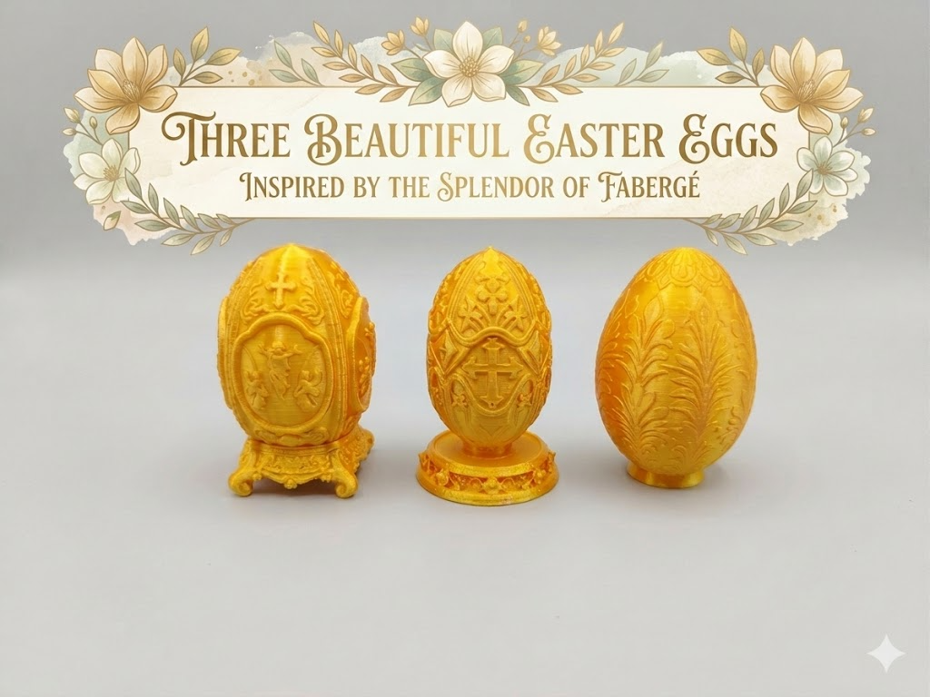 Miniatura 1 do modelo 3D Fabergé-Inspired Easter Egg