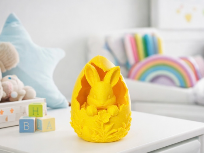 Cute Bunny in Cracked Easter Egg