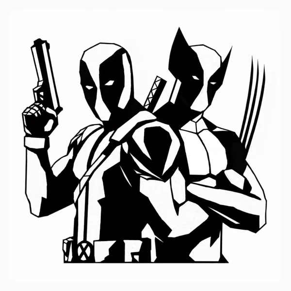 Tableau Deadpool contre Wolverine
