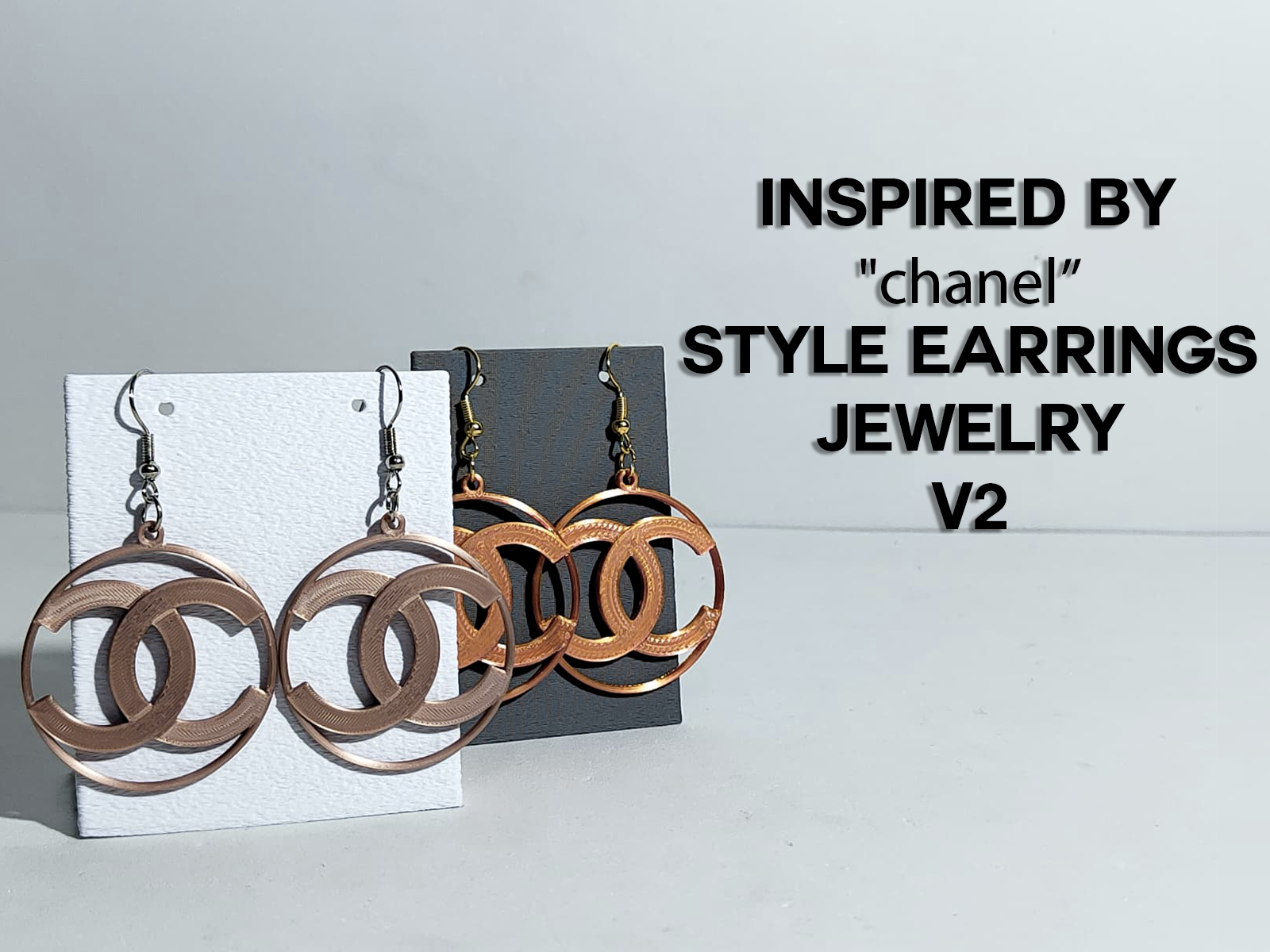 Inspired by Chanel style earrings jewelry V2