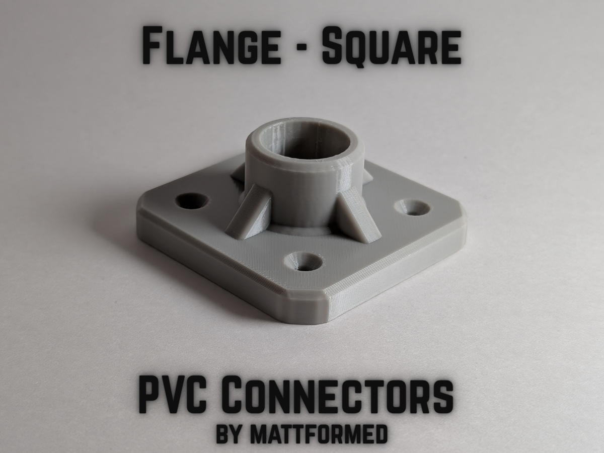 PVC Flange Connector - Square (All Sizes)