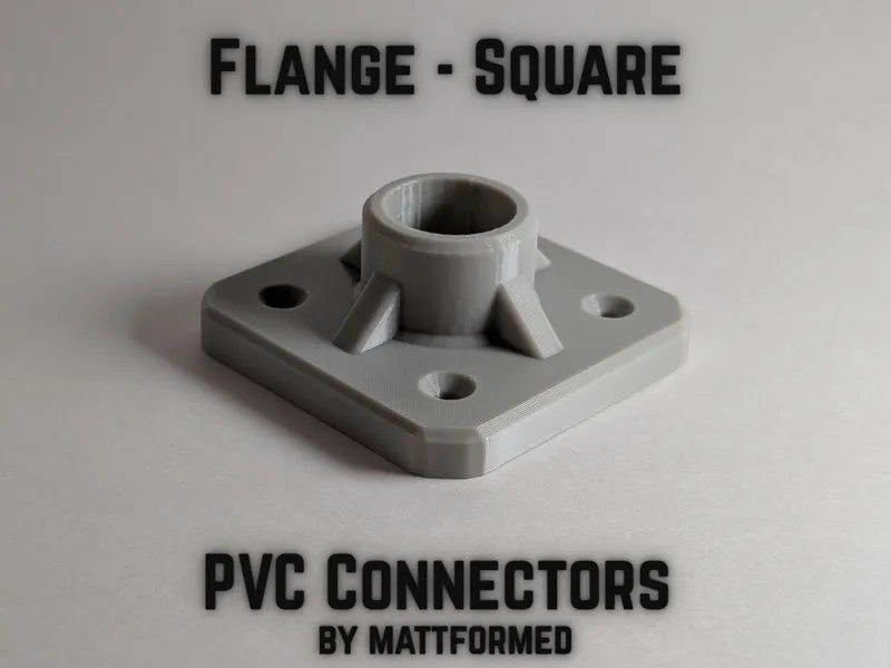 PVC Flange Connector - Square (All Sizes)