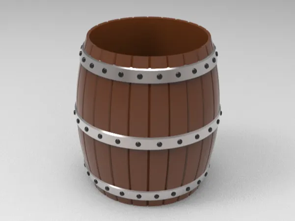 Classic Wooden Barrel - Open Top
