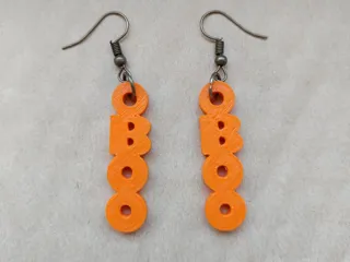 Boo Halloween Earrings