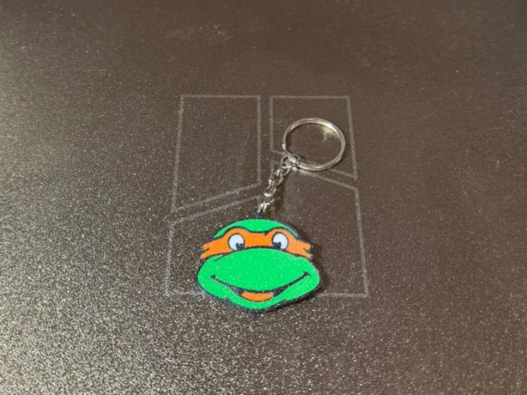 Ninja Turtle Keychain - Free 3D Print Model - MakerWorld