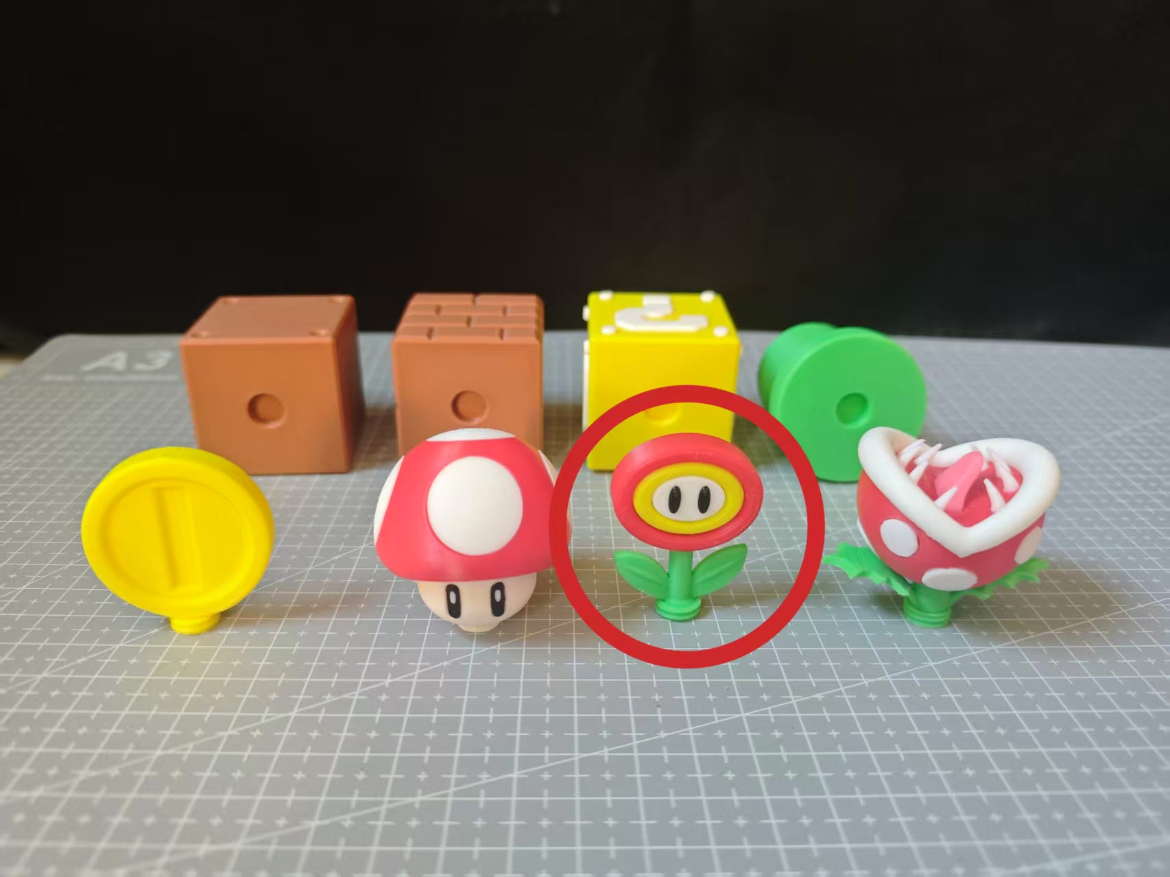 Miniatura 1 do modelo 3D 马里奥经典元素摆件 