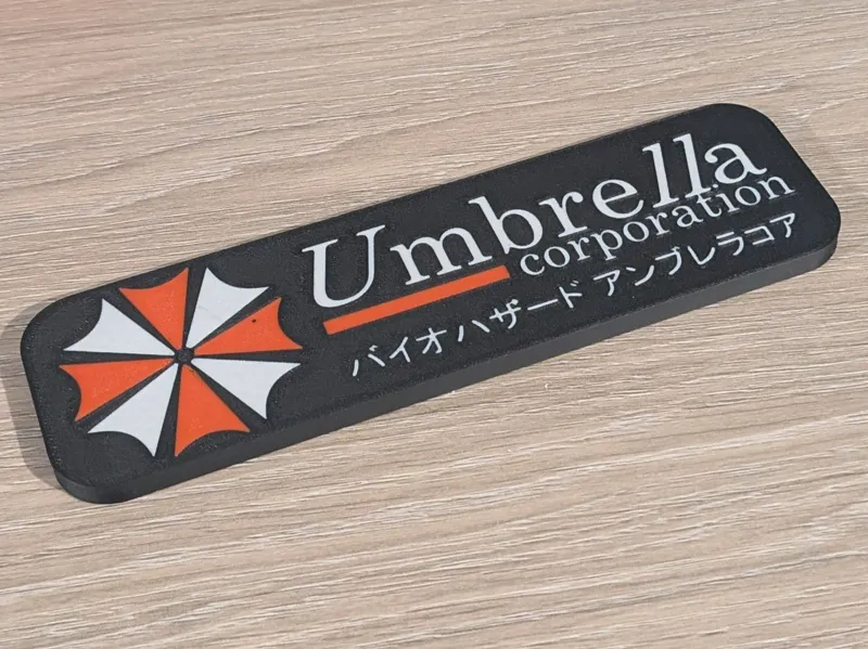 Umbrella Corporation logo plaque