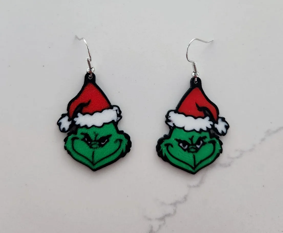 Grinch Earrings view 2