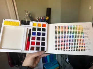 A5 Watercolour Palette - Travel Sized - 18 colours
