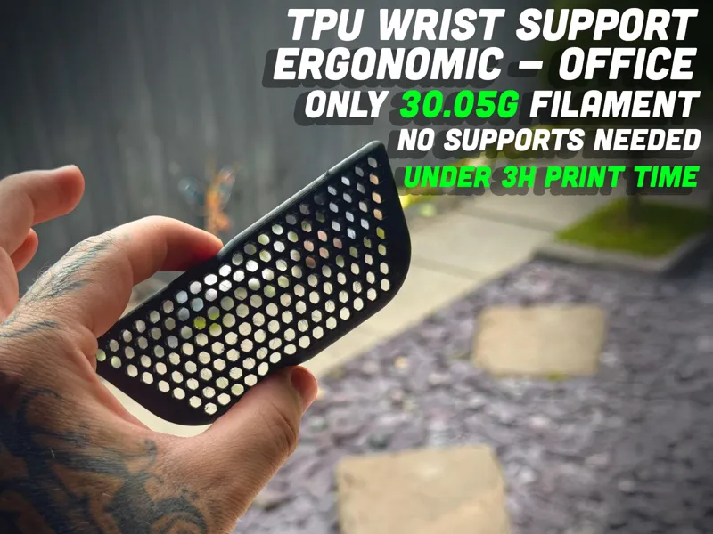 Ergonomic TPU Wrist Support – Office, No Supports