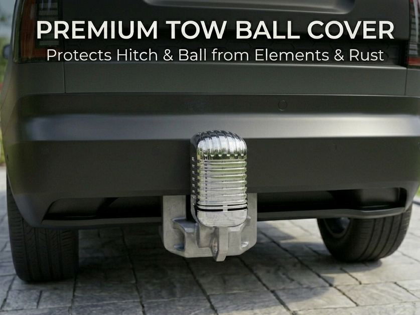 Vintage Microphone Tow Hitch Cover / Tow Ball Cap