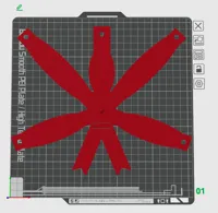 x1 Max bed size 4.7 Inch (120mm) bow - 0.2mm layer, 2 walls, 15% infill