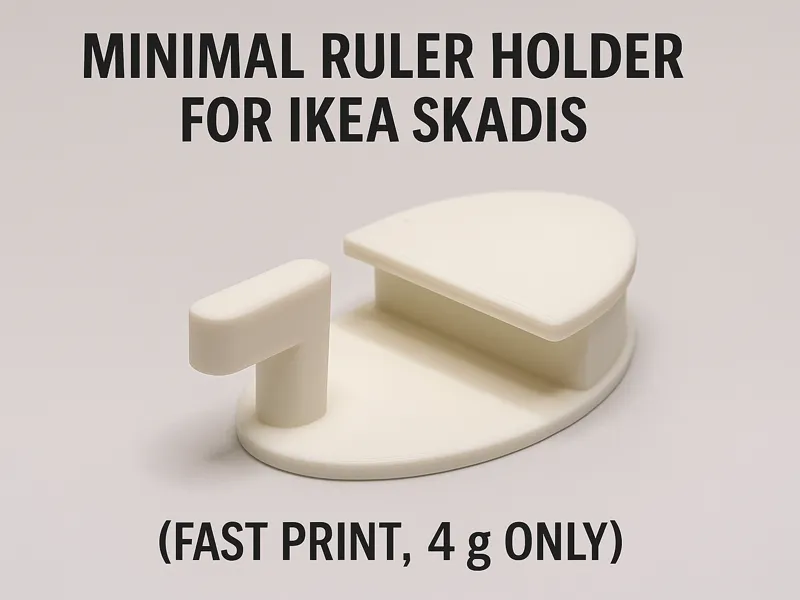 Minimal Ruler Holder for IKEA Skadis  (4g Only)