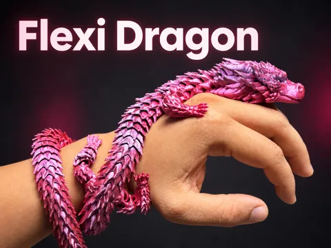 Adorno temático: Flexi Dragon – Articulated Fantasy Dragon — referencia de MakerWorld