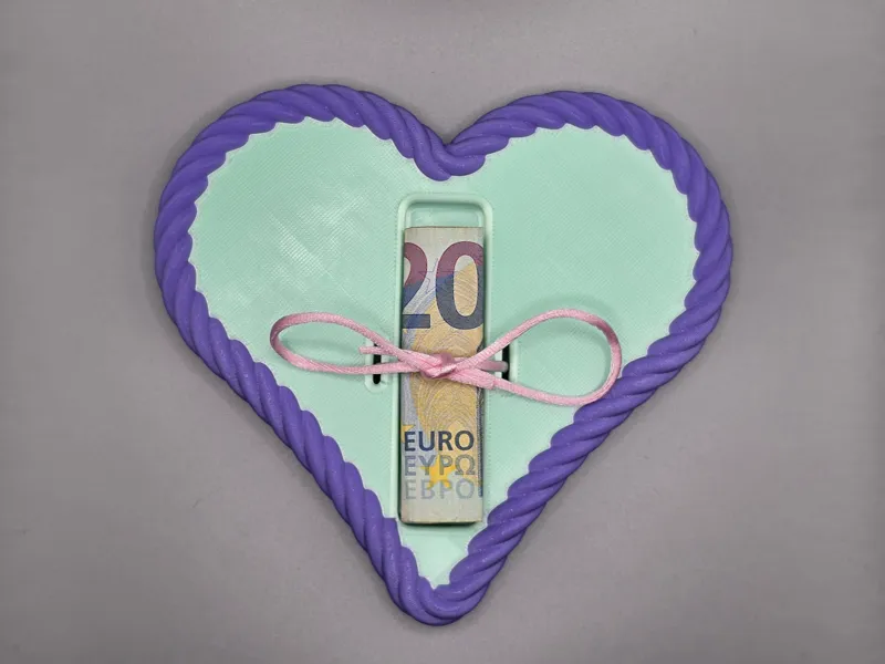 Herz Geschenkhalter Seilrand