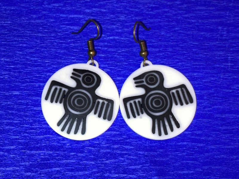 Ethnic bird earrings