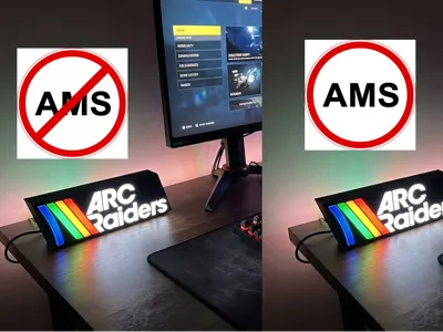 ARC Raiders LED Logo with and without AMS