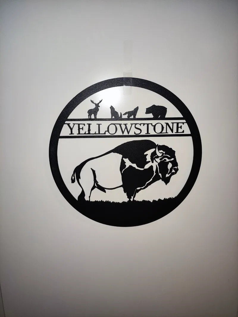 Yellowstone Wall Sign with Animals