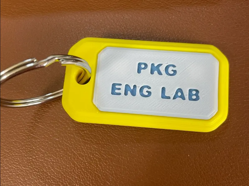 Labelled Keychain with Insertable Label