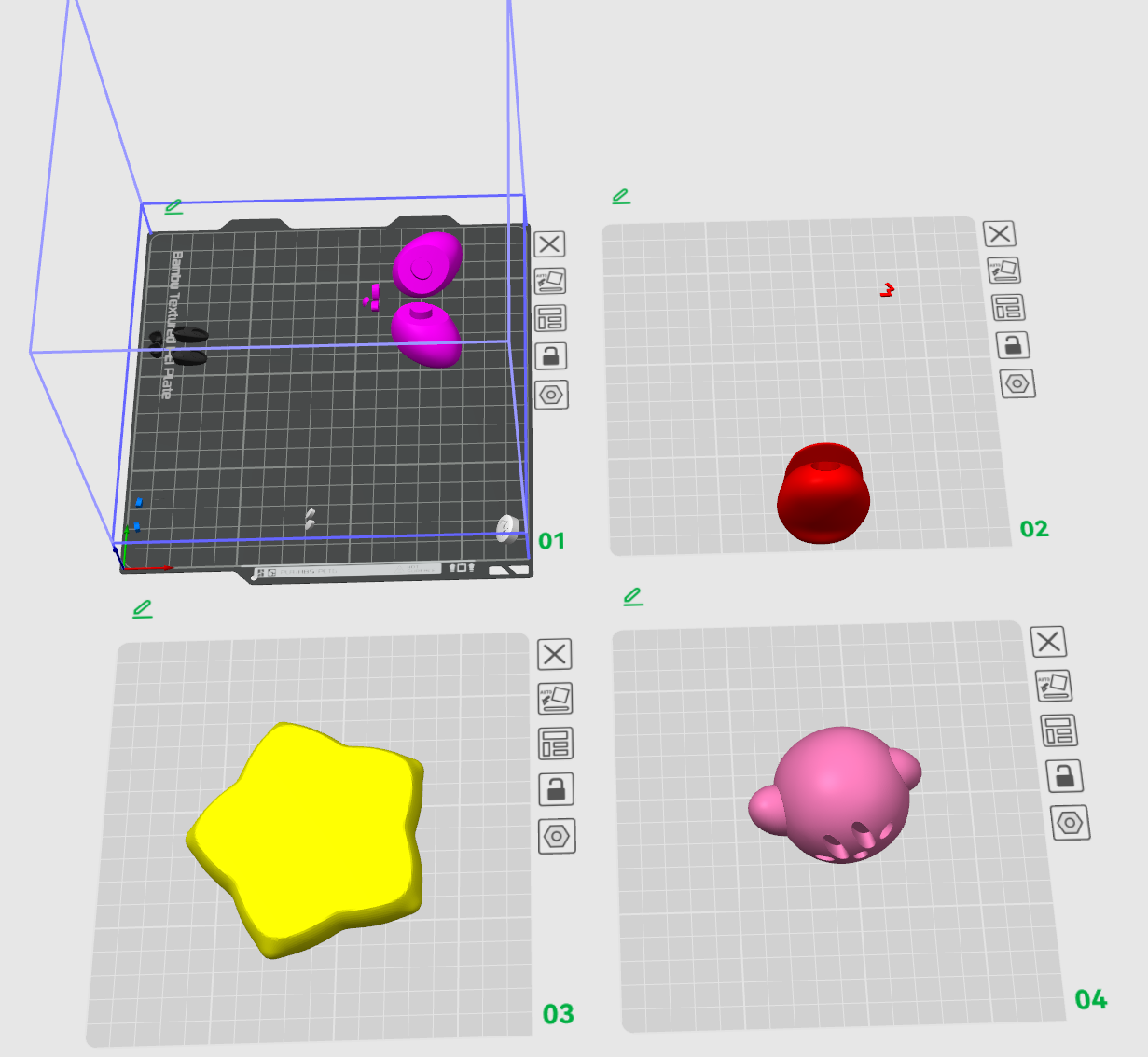 Miniatura 1 do modelo 3D 马里奥帽子的卡比+地台（无需AMS）V2