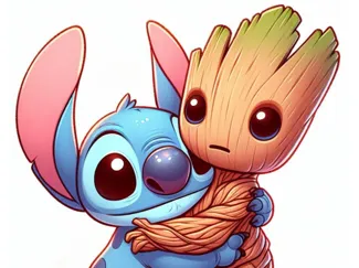 Stitch and groot 