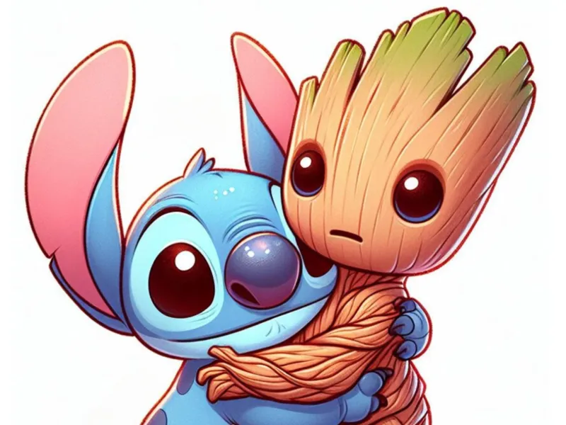 Stitch and groot 