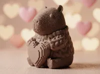Voxel Heart Capybara (single color)
