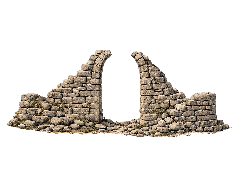 Kaputter Torbogen Mauer 