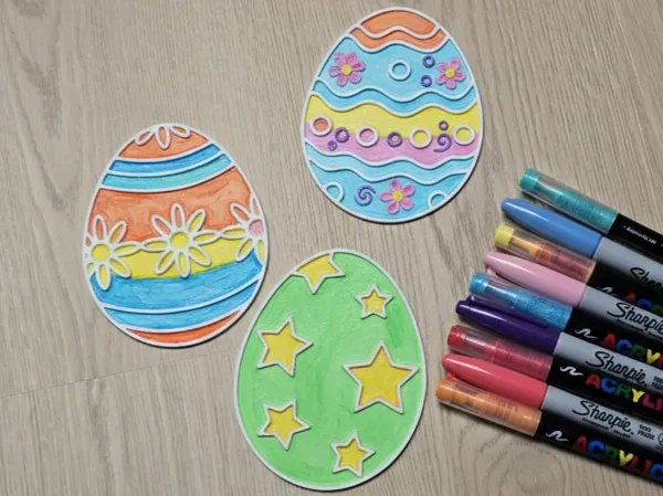 Pack d'œufs de Pâques à colorier