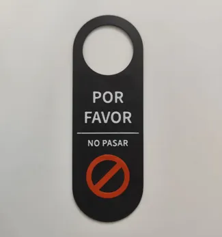 Cartel habitación (prohibido el paso)