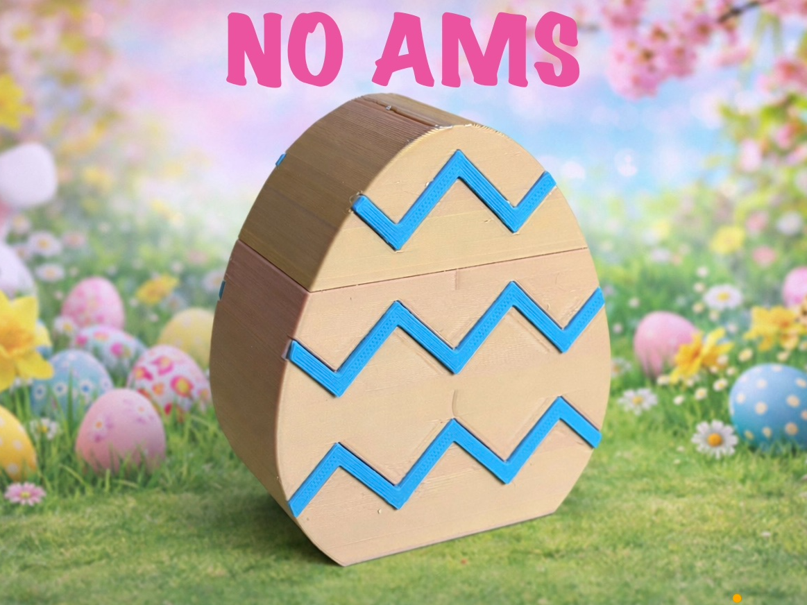 Chocolate Easter Egg and Candy Box 8x9x4 cm NO AMS