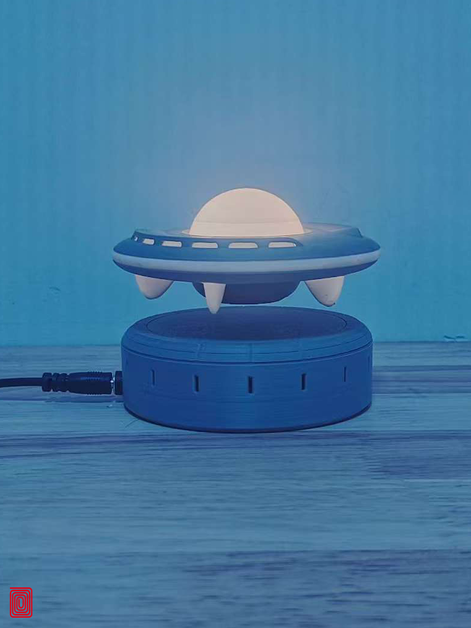 Miniatura 1 do modelo 3D 磁悬浮悬浮UFO/氛围灯UFO/磁吸摆件飞船/太空飞船
