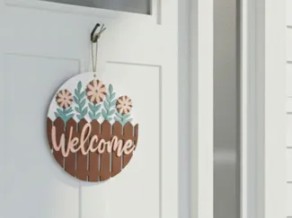 Welcome Door Sign / Wreath