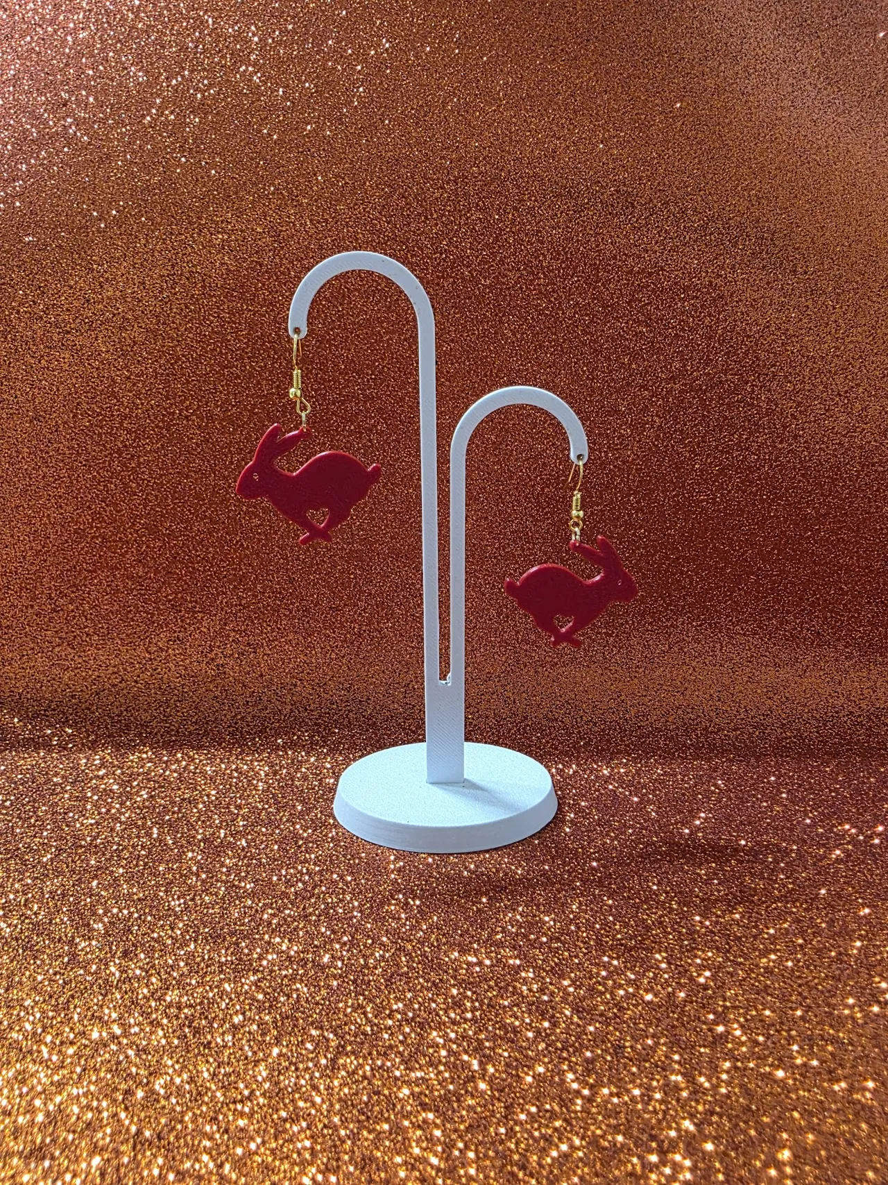Bunny in love earrings view 3