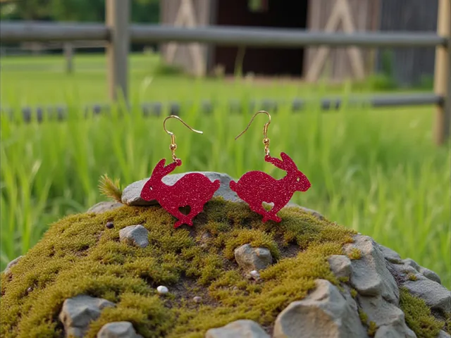 Bunny in love earrings